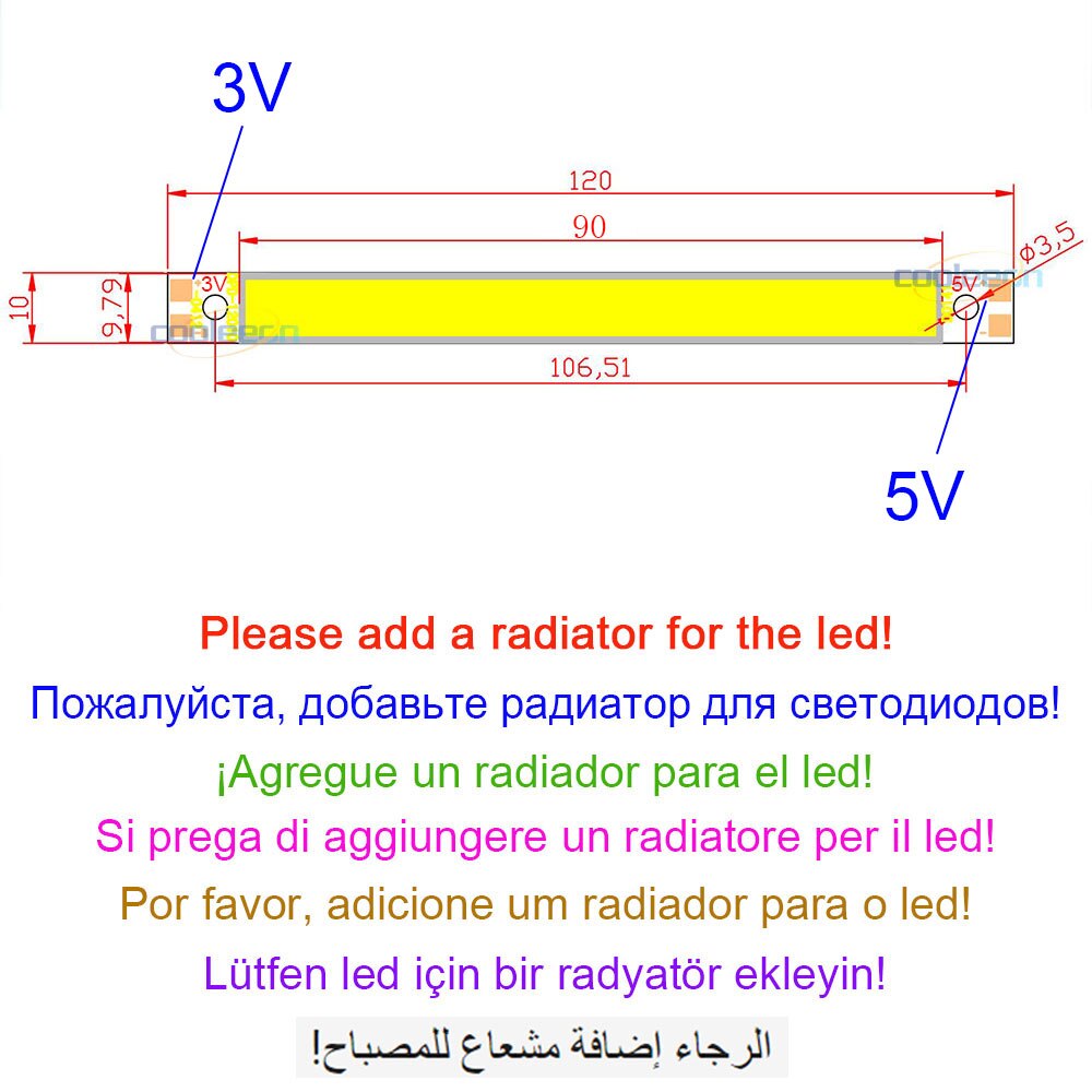Battery USB Powered COB LED Strip Light