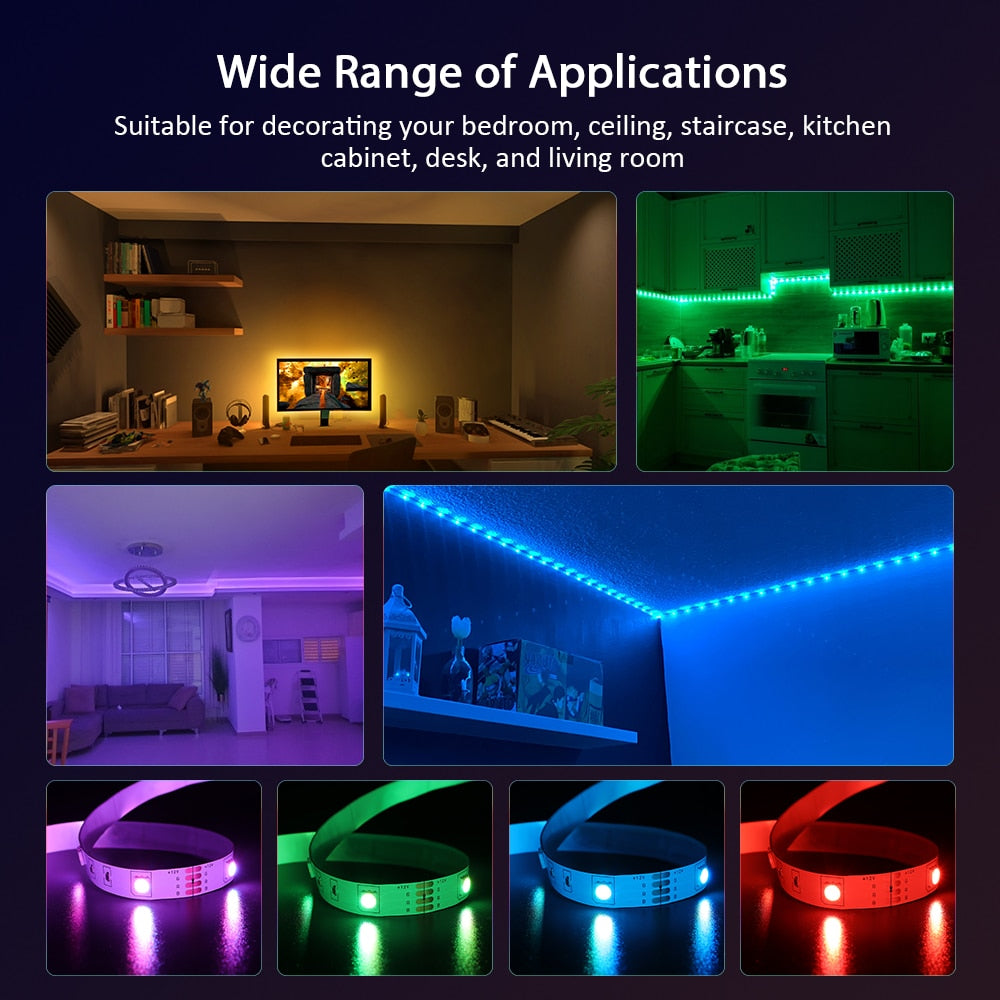 ColorRGB, LED RGB Strip Light, APP Control Color Changing