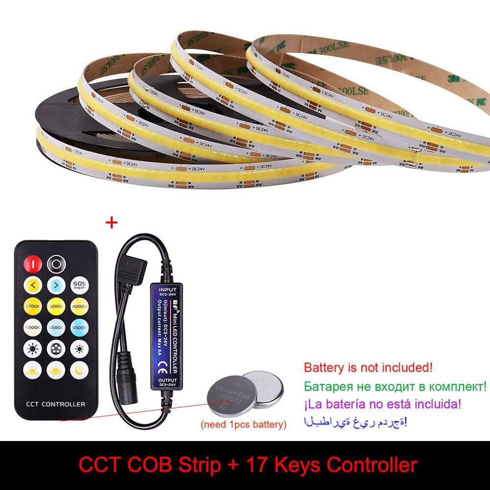 COB Strip LED Light Bar RF Dimmer DC 24V 12V