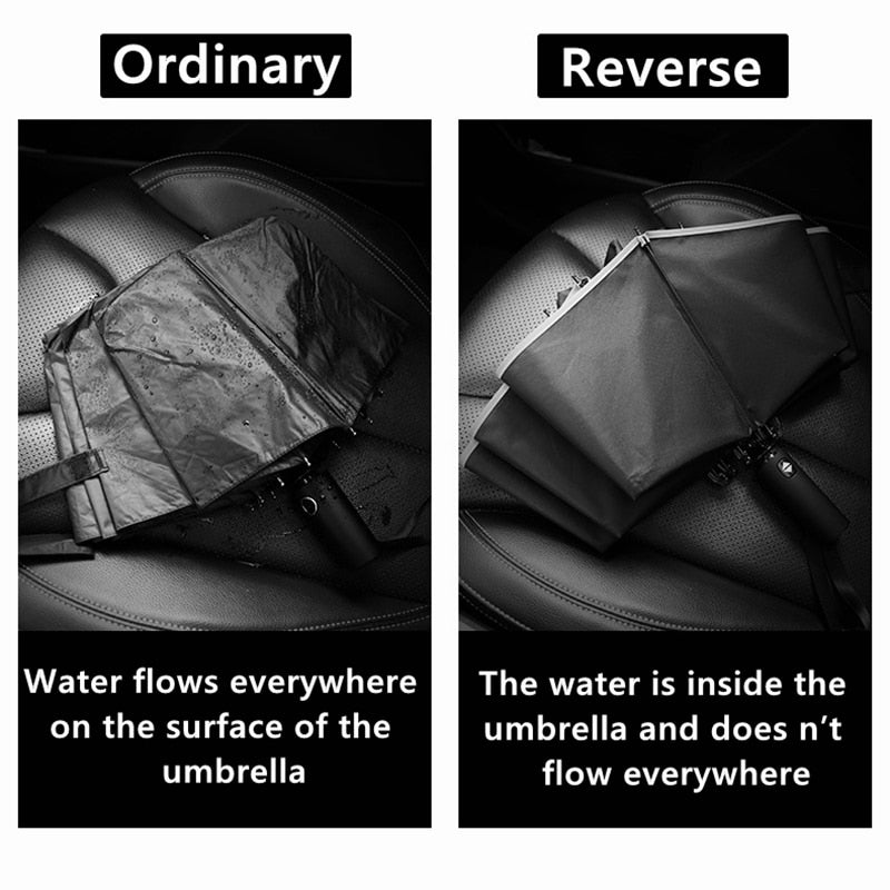 Automatic Umbrella With LED Flashlight Reflective