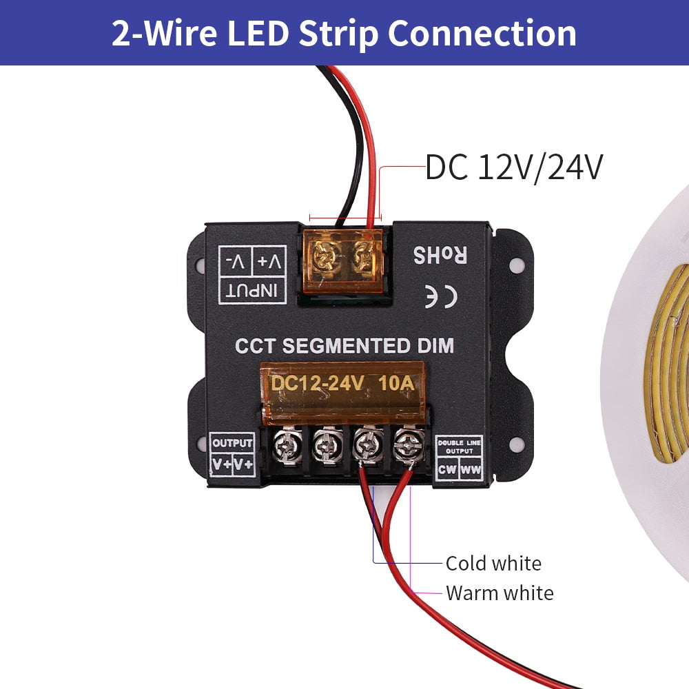 Color Temp Dimmable 3 2 Wire Bicolor LED Tape