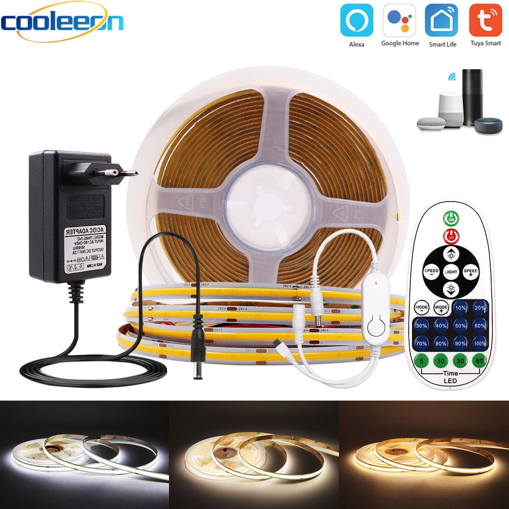 FOB COB LED Strip Light Kit with Power Supply