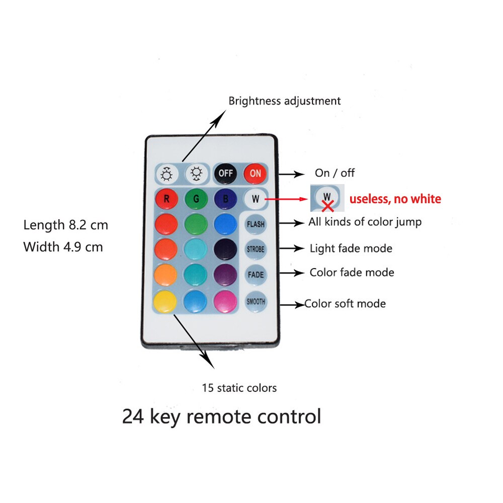 RGB LED Lights Strip 5V 3AA Battery Box Colorful