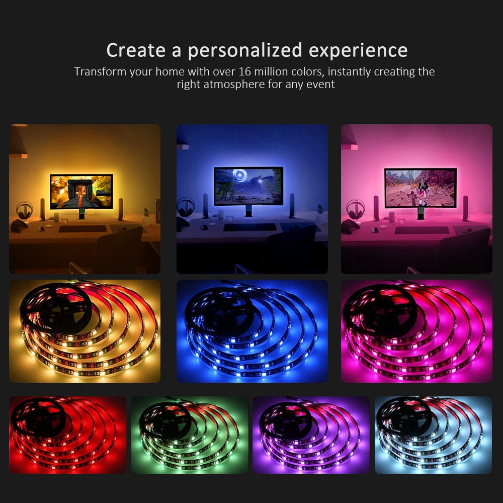LED Strip Lights Bluetooth APP Control Colorful Led Tape For TV
