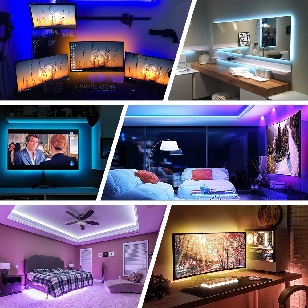 LED Strip Lights Bluetooth APP Control Colorful Led Tape For TV