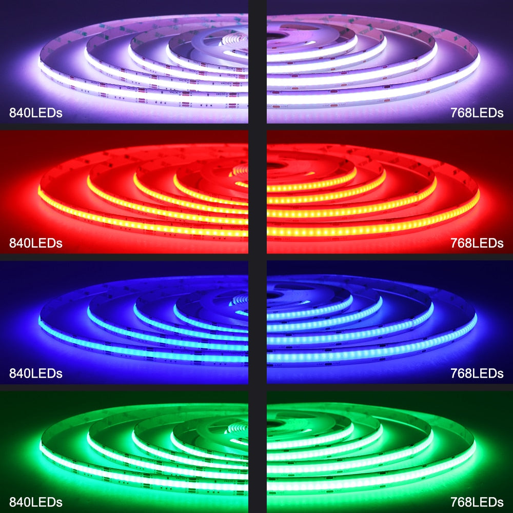 Wifi RGB COB LED Strip Light Kit
