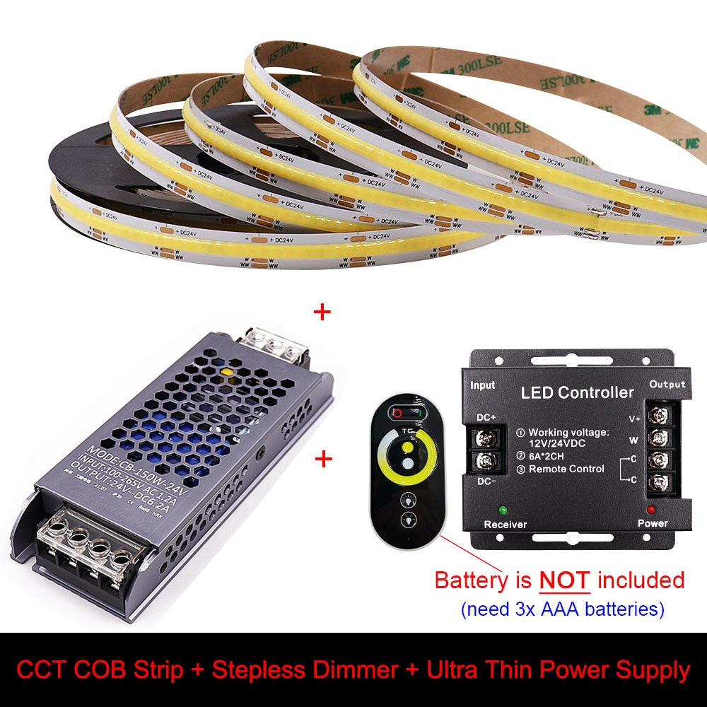 COB Strip LED Light Bar RF Dimmer DC 24V 12V