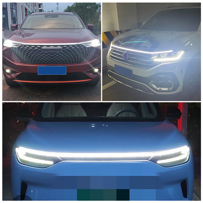 LED Daytime Running Light Scan Starting Car Hood Decorative Lights