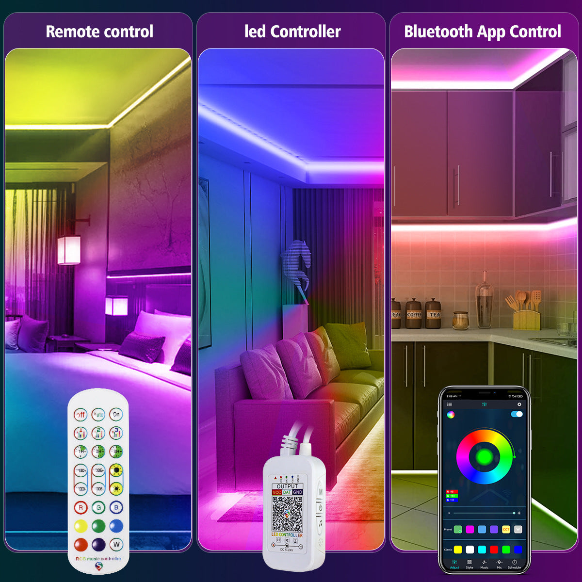 European And American LED Symphony Bluetooth Music Light Strip