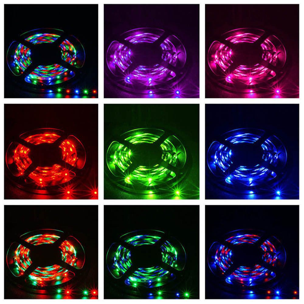 5M RGB 3528 300 Led SMD Flexible Light Strip Lamp+44 key IR Remote Controller