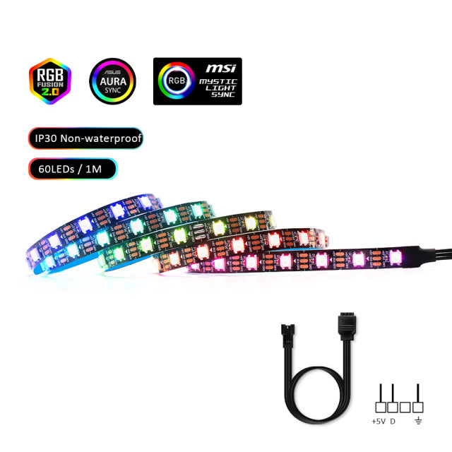 LED Strip Light RGB Addressable Strip For PC case Motherboard