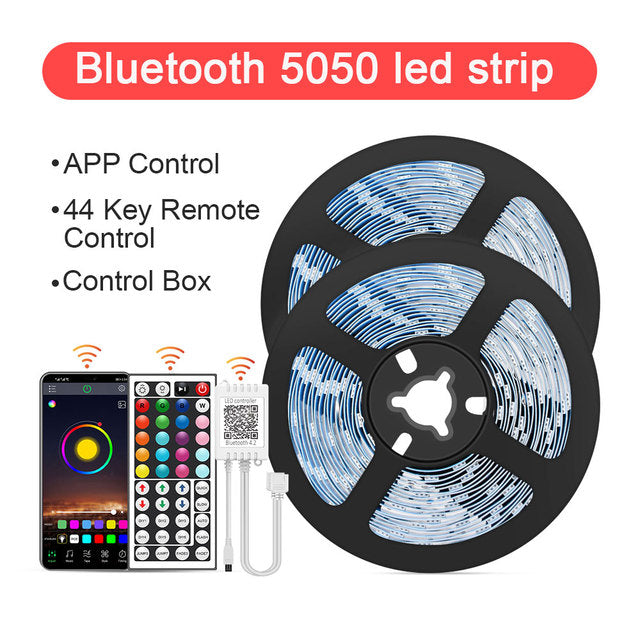 LED Strip Light Sync Color Changing Sensitive Built-in Mic
