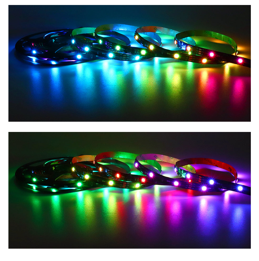 Wifi Addressable Smart Pixel Led Strip Light Kit Wifi Voice Control for Alexa