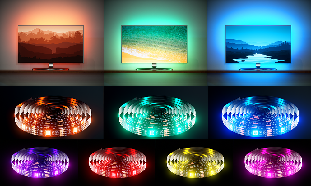 LED Strip Light,Bluetooth APP Control, Backlight for TV USB Bluetooth