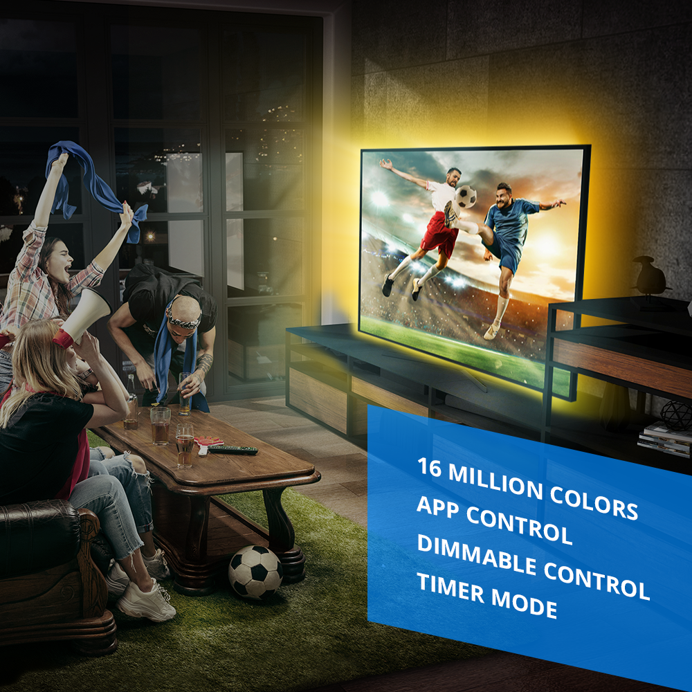LED Strip Light,Bluetooth APP Control, Backlight for TV USB Bluetooth
