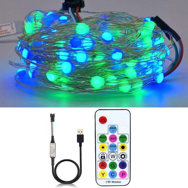 LED String Christmas Lights For BedroomMusic Full Color Addressable Individually