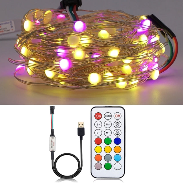 LED String Christmas Lights For BedroomMusic Full Color Addressable Individually