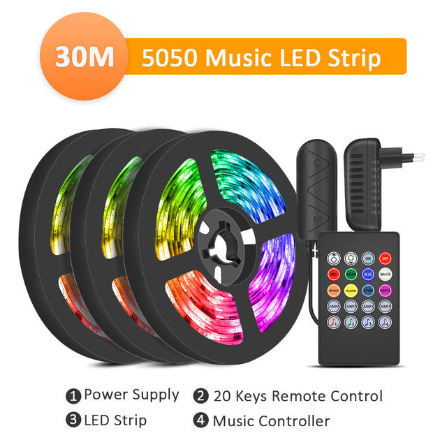 RGB LED Light Strips,Sync to Music,Smart App Light Strips,Bluetooth control