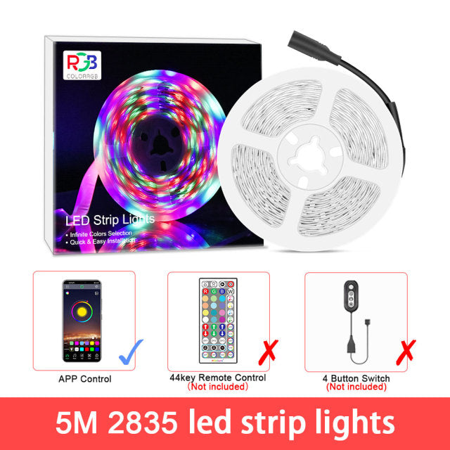RGB LED Light Strips,Sync to Music,Smart App Light Strips,Bluetooth control