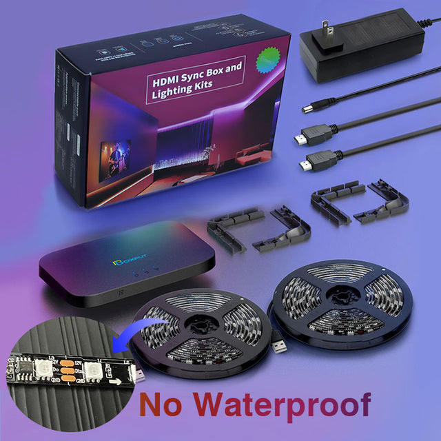 Smart Ambient TV PC Backlights LED Strip Lamp H-DMI Sync box Dream Color
