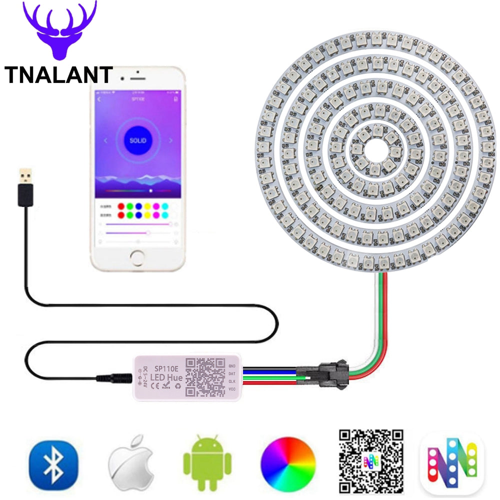 Led Pixel Ring Individul AddressabIe Ring RGB IC BuiIt-in Led ModuIe