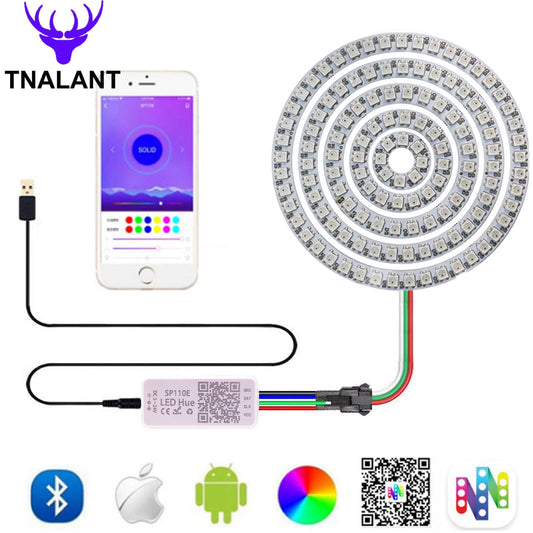 Led Pixel Ring Individul AddressabIe Ring  RGB IC BuiIt-in Led ModuIe