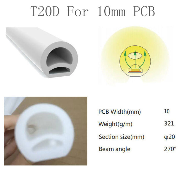LED Neon Rope Tube Silica Gel Flexible Strip Light Soft Lamp Tube