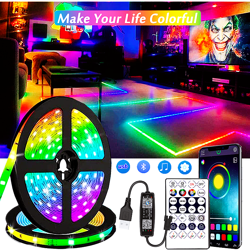 LED Strip Light DC String Flexible Lamp Tape Bluetooth Control TV Backlight