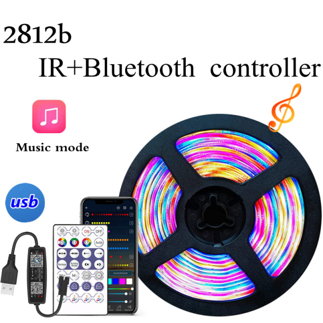 LED Strip Light DC String Flexible Lamp Tape Bluetooth Control TV Backlight