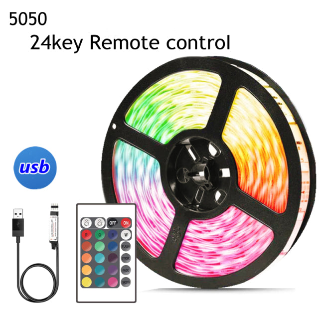 LED Strip Light DC String Flexible Lamp Tape Bluetooth Control TV Backlight