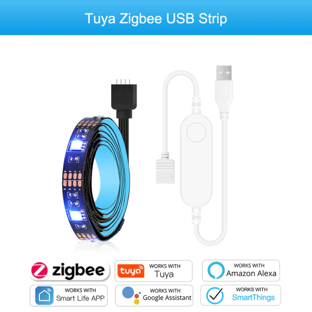 Zigbee Led Strip Light RGB Led Lights Tuya Smart USB TV Backlight Tape