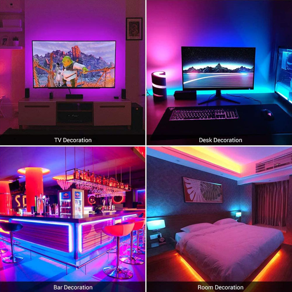 Bluetooth LED Light Strip with Remote Control APP TV Backlight Bedroom