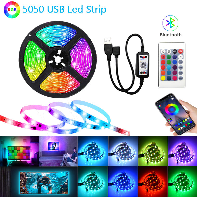 Bluetooth USB Led Strips DC Lights Led Lighting Lamp Light Phone APP Control