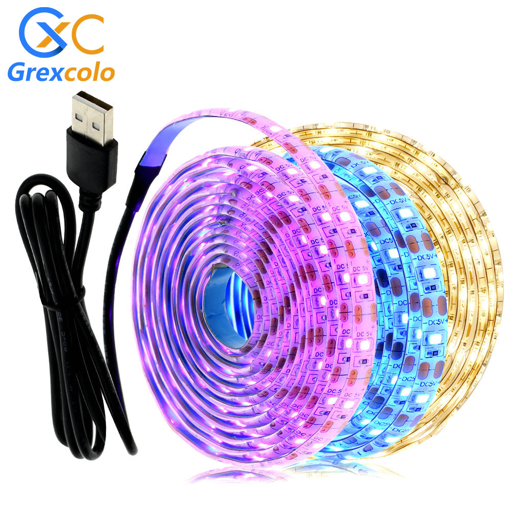 USB LED Strip Light for TV Backlight RGB LED Light Tape Ribbon TV Screen Background Lighting
