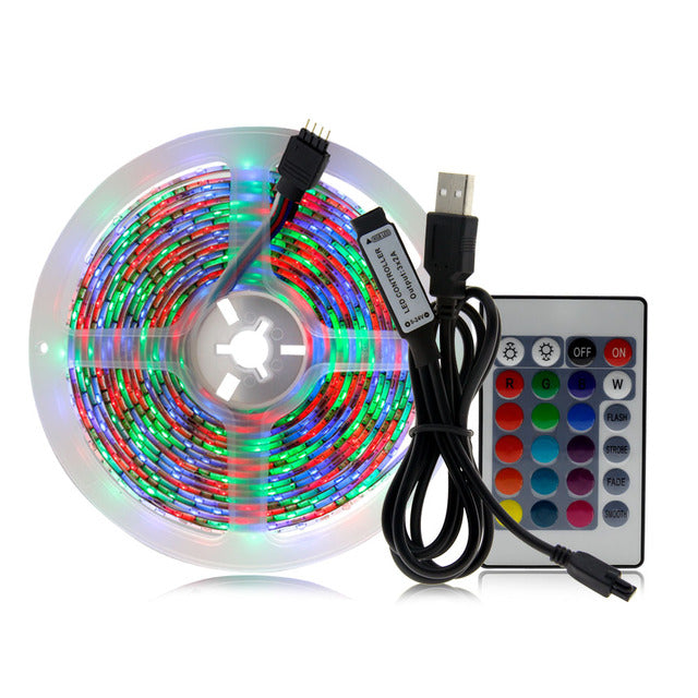 USB LED Strip Light for TV Backlight RGB LED Light Tape Ribbon TV Screen Background Lighting