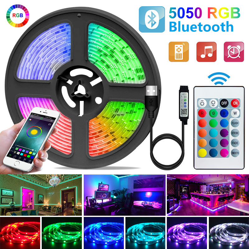 LED Strip Light USB Bluetooth Flexible LED Lamp Tape Ribbon TV Desktop Screen