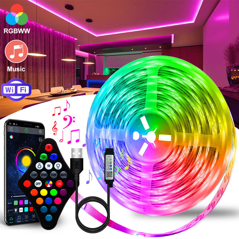 LED Strip Lights Bluetooth Tape Diode Tira Fita Luses LED Ribbon Neon Night