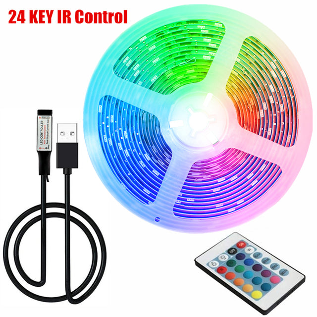 LED Strip Light Colorful RGB TV Flexible Background Music Sound Control Light