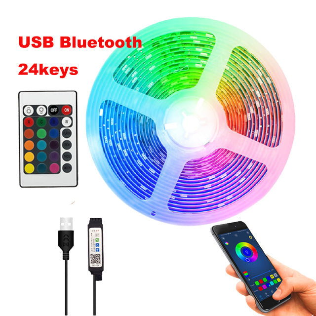 LED Strip Light Colorful RGB TV Flexible Background Music Sound Control Light
