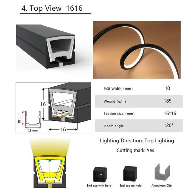 LED Neon Rope Tube Flexible LED Strip Light Silica Gel Soft Lamp