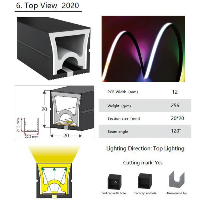 LED Neon Rope Tube Flexible LED Strip Light Silica Gel Soft Lamp