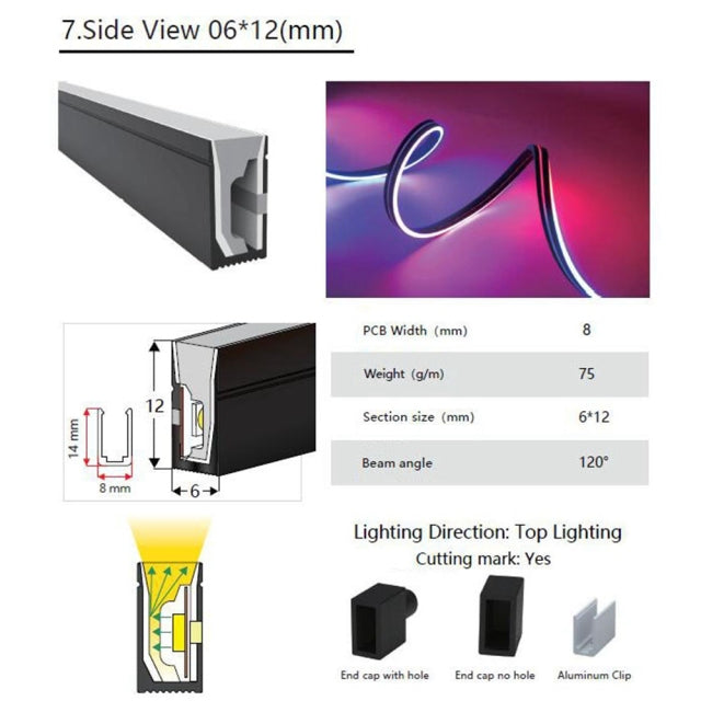 LED Neon Rope Tube Flexible LED Strip Light Silica Gel Soft Lamp
