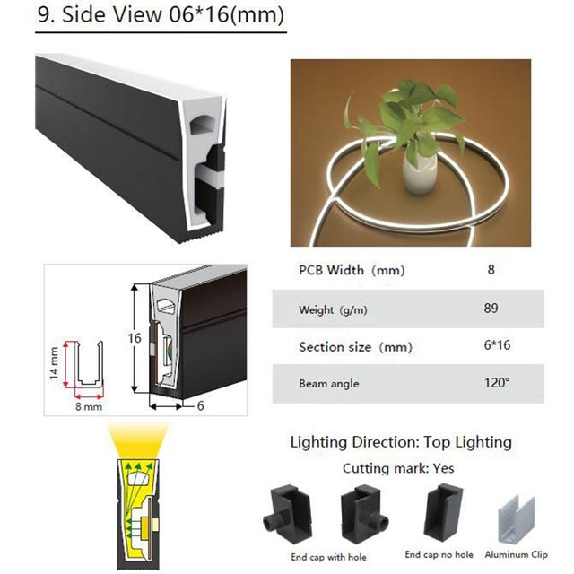 LED Neon Rope Tube Flexible LED Strip Light Silica Gel Soft Lamp