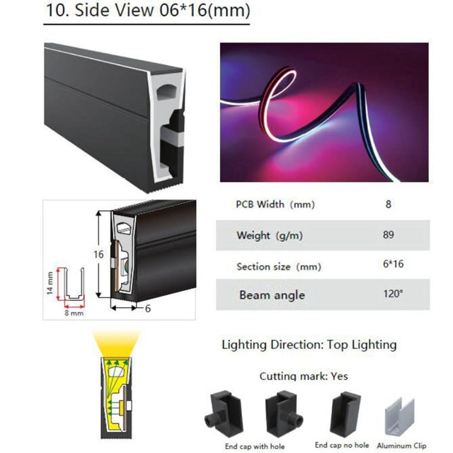 LED Neon Rope Tube Flexible LED Strip Light Silica Gel Soft Lamp