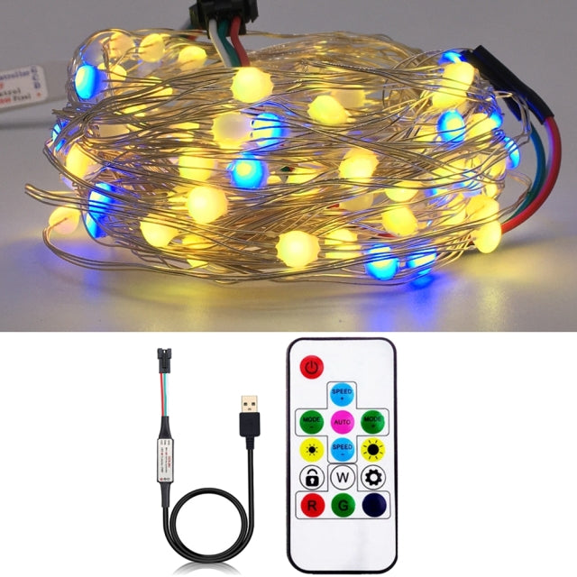 LED String Christmas Lights For Bedroom Bluetooth Music Full Color