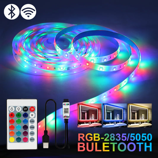 Led Strip Lights RGB 5V Led Lights TV Background Bluetooth IR Neon Lighting Tape