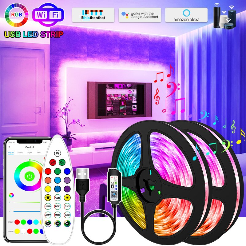 USB LED strip Light RGB Wifi USB Infrared Bluetooth