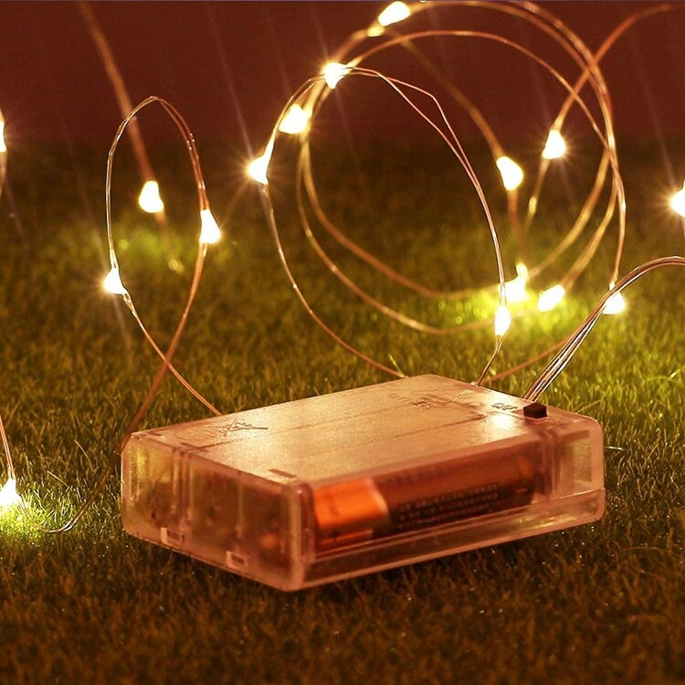 LED Strip Light Battery Box Copper Wire String Lights