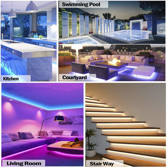 Led Lights Strips Bluetooth 15M 5050 Waterproof WIFI RGB