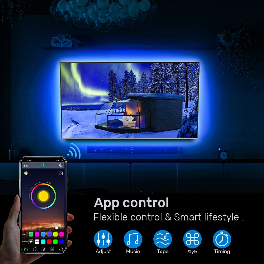 LED Strip Lights Bluetooth APP Control Colorful Led Tape For TV